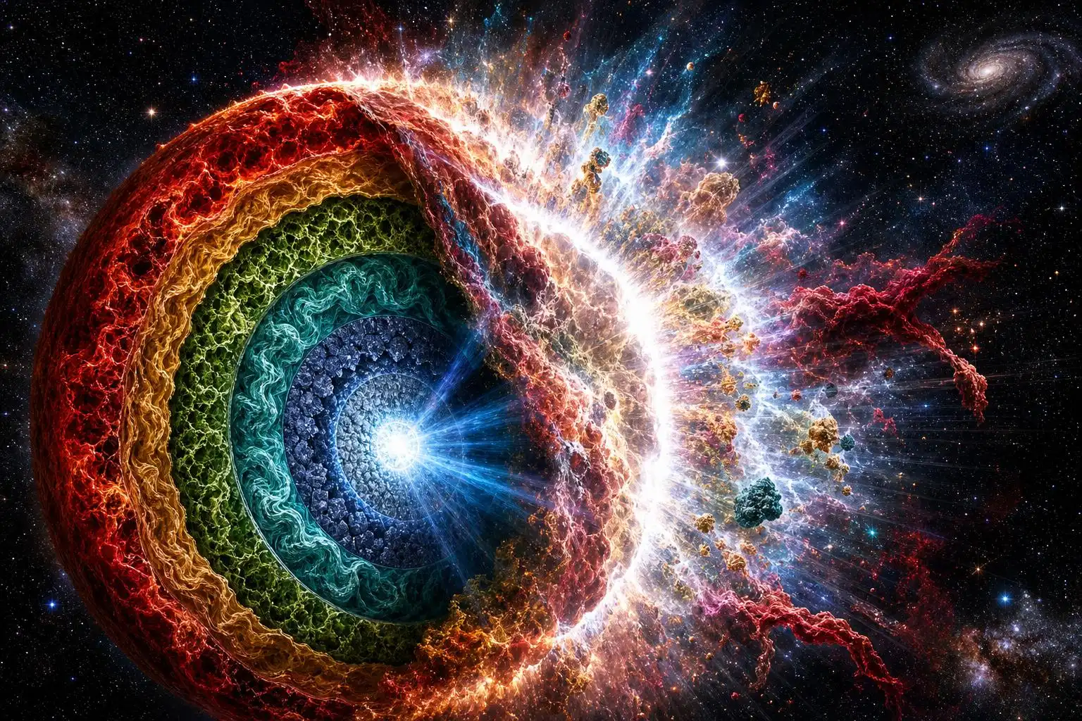 The death of a massive star unfolds in a fraction of a second—but its aftermath lasts billions of years.