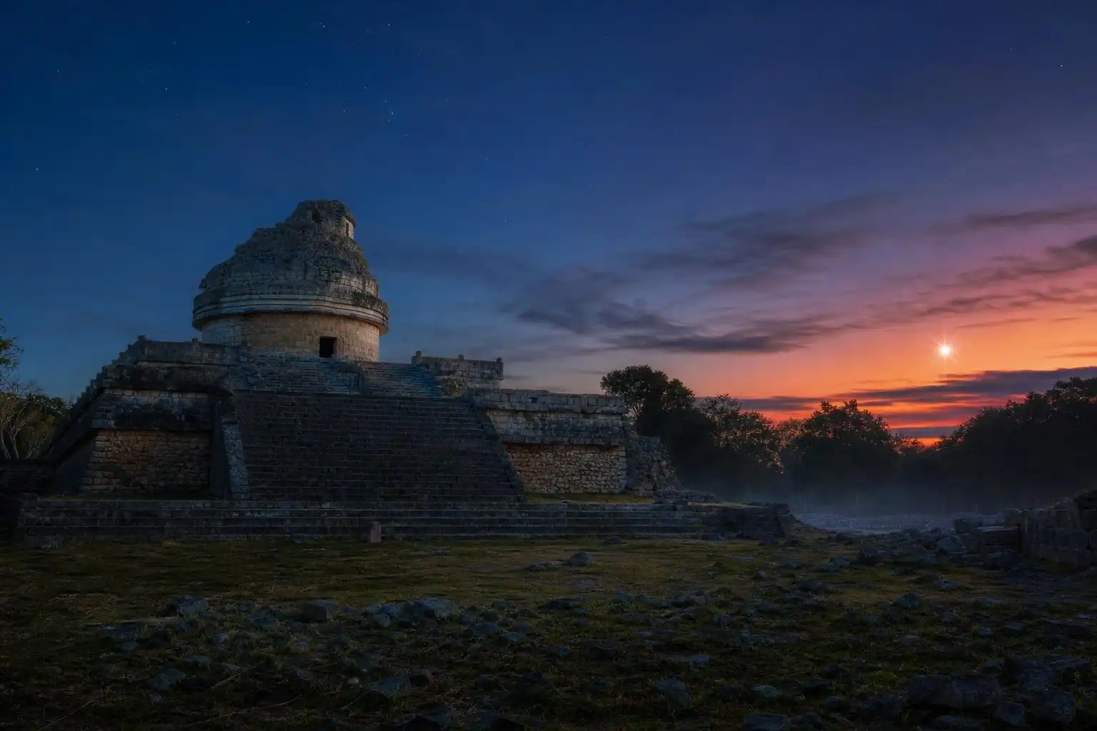 El Caracol at Chichén Itzá, built to track Venus across the sky with remarkable precision.