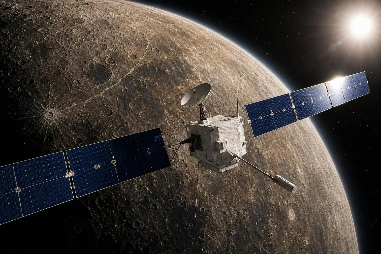 BepiColombo's two science orbiters began their Mercury arrival phase in September 2026, ending an eight-year journey.
