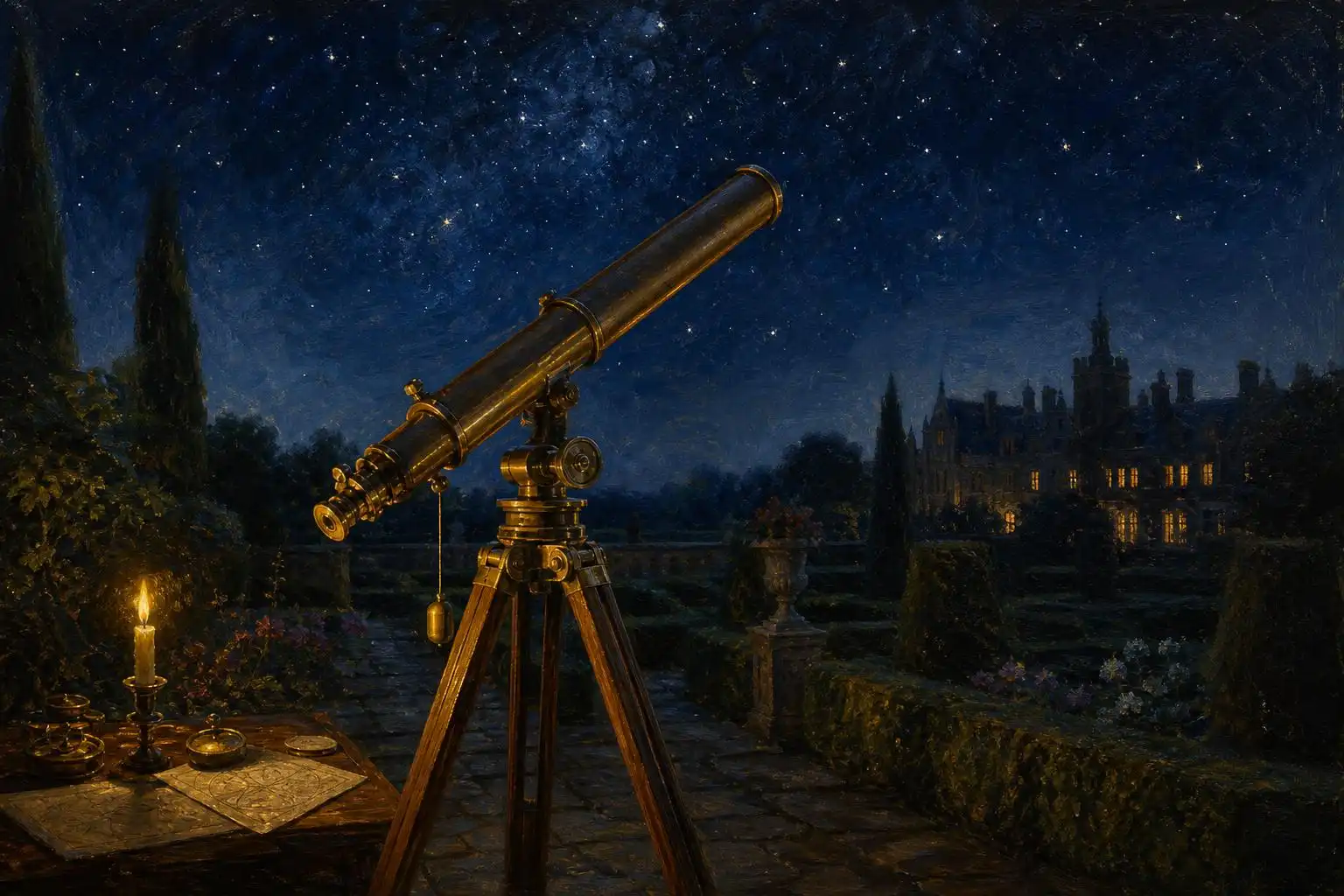 William Herschel's homemade reflectors, ground and polished by hand, turned nightly toward the double stars of Bath's sky.